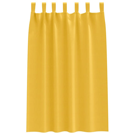 Mörkläggningsgardiner med Ringar 2 pcs Senapsgul 175 x 140 cm