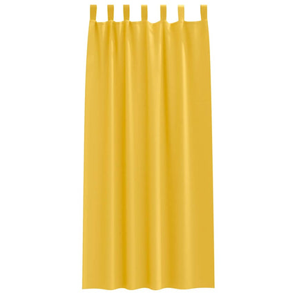 Mörkläggningsgardiner med Ringar 2 st Senapsgul 225 x 140 cm