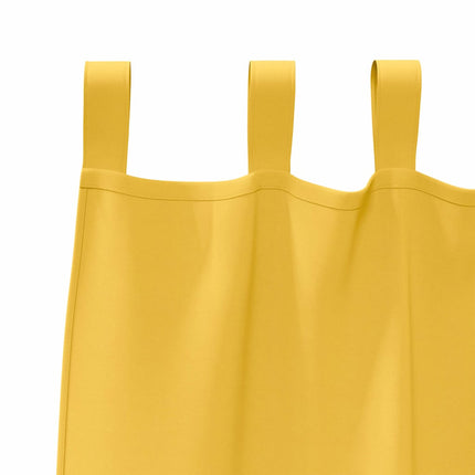 Mörkläggningsgardiner med Ringar 2 pcs Senapsgul 260 x 140 cm