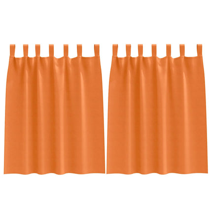 Mörkläggningsgardiner med Ringar 2 pcs Klart Orange