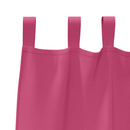 Mörkläggningsgardiner med Ringar 2 pcs Klart Pink 140 x 140 cm