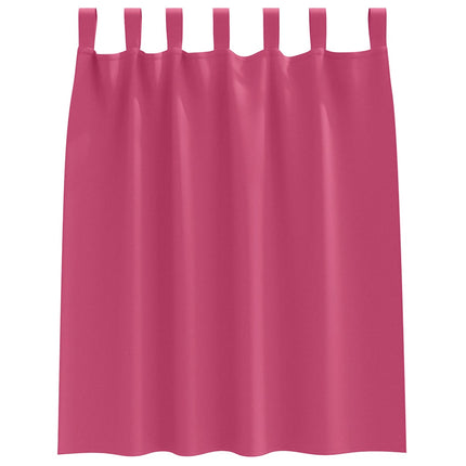 Mörkläggningsgardiner med Ringar 2 pcs Klart Pink 140 x 140 cm