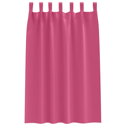 Mörkläggningsgardiner med Ringar 2 pcs Klart Pink 175 x 140 cm