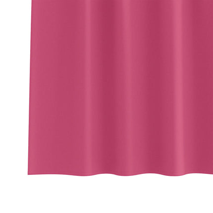 Mörkläggningsgardiner med Ringar 2 st Klart Pink 245 x 140 cm