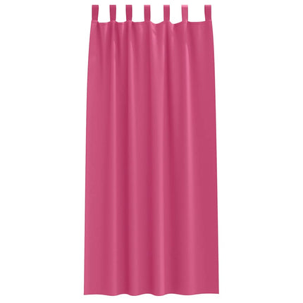 Mörkläggningsgardiner med Ringar 2 pcs Klart Pink 245 x 140 cm