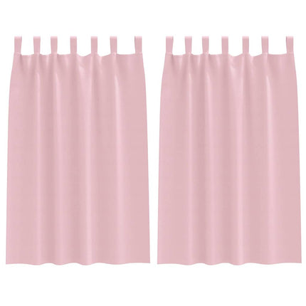 Mörkläggningsgardiner med Ringar 2 pcs Babyrosa 175 x 140 cm