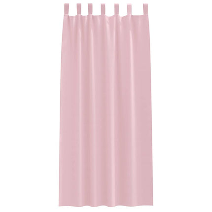 Mörkläggningsgardiner med Ringar 2 st Babyrosa 260 x 140 cm