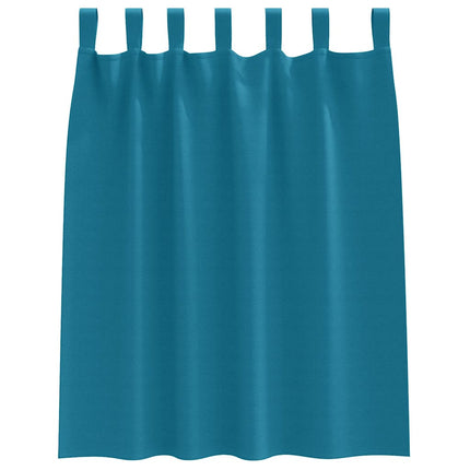 Mörkläggningsgardiner med Ringar 2 pcs Turkos 140 x 140 cm