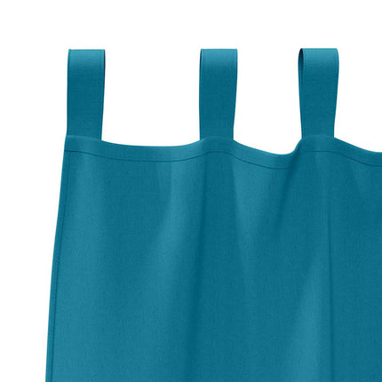 Mörkläggningsgardiner med Ringar 2 pcs Turkos 245 x 140 cm