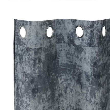 Sammetsgardiner 2 pcs Silvergrå 175 x 140 cm Sammet
