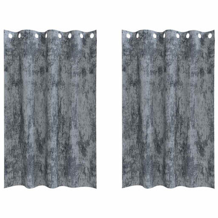 Sammetsgardiner 2 pcs Silvergrå 175 x 140 cm Sammet