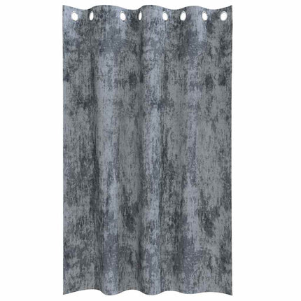 Sammetsgardiner 2 pcs Silvergrå 175 x 140 cm Sammet