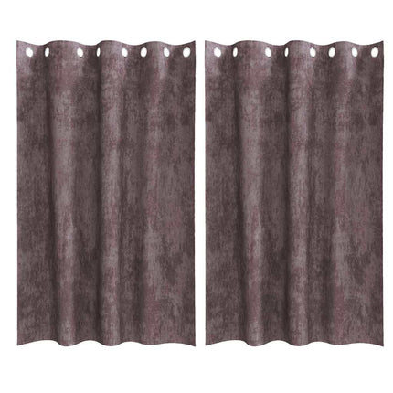 Sammetsgardiner med gardiner 2 pcs Brun 175 x 140 cm Sammet