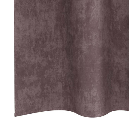 Sammetsgardiner med gardiner 2 pcs Brun 225 x 140 cm Sammet