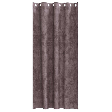 Sammetsgardiner med gardiner 2 pcs Brun 225 x 140 cm Sammet