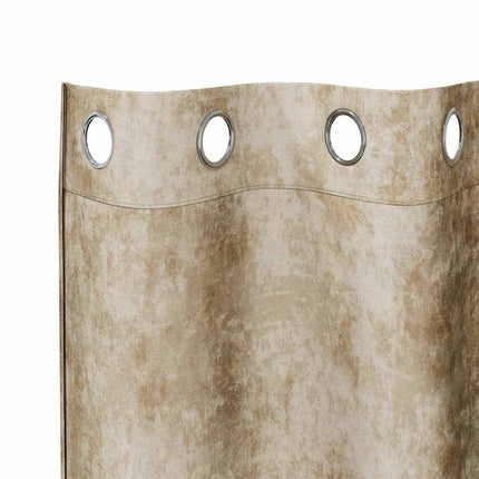 Sammetsgardiner med gardiner 2 pcs Kräm 140 x 140 cm Sammet