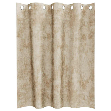 Sammetsgardiner med gardiner 2 pcs Kräm 140 x 140 cm Sammet