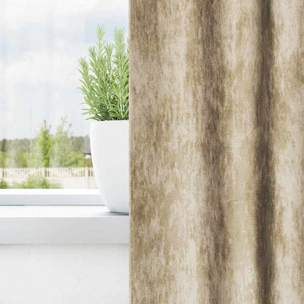 Sammetsgardiner med gardiner 2 pcs Kräm 225 x 140 cm Sammet