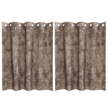 Sammetsgardiner 2 pcs Cappuccino 140 x 140 cm Sammet