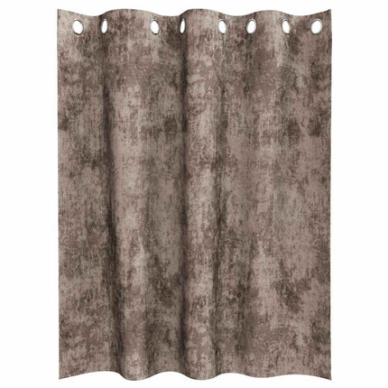 Sammetsgardiner 2 pcs Cappuccino 140 x 140 cm Sammet