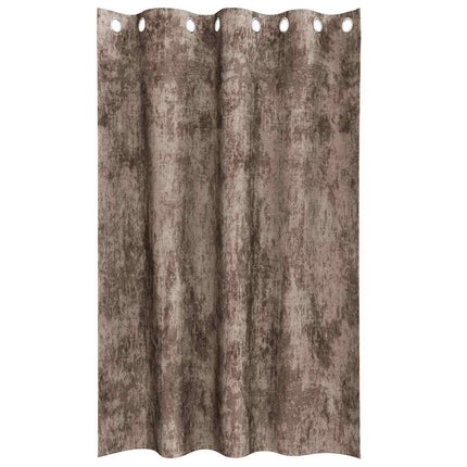 Sammetsgardiner 2 pcs Cappuccino 175 x 140 cm Sammet