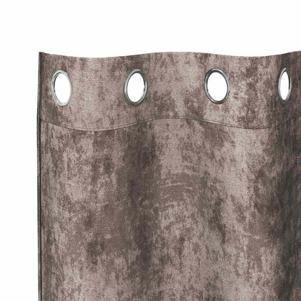 Sammetsgardiner 2 pcs Cappuccino 225 x 140 cm Sammet