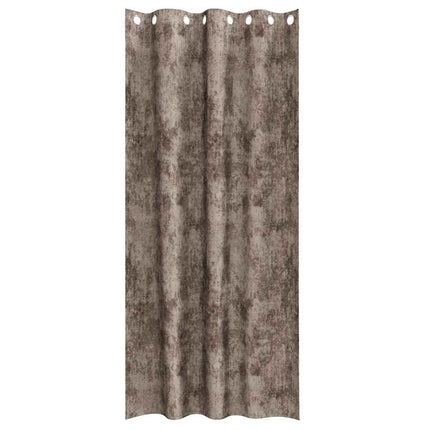 Sammetsgardiner 2 pcs Cappuccino 225 x 140 cm Sammet