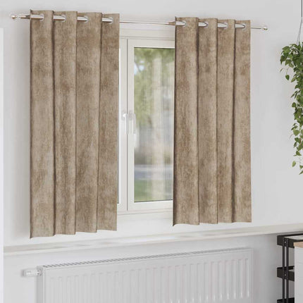 Sammetsgardiner 2 pcs champagne 175 x 140 cm Sammet