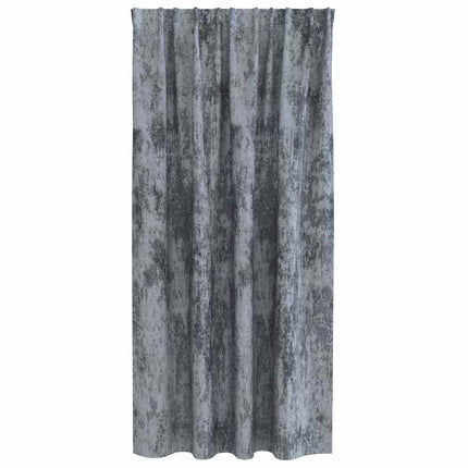 Sammetsgardiner 2 st Silvergrå 175 x 140 cm Sammet