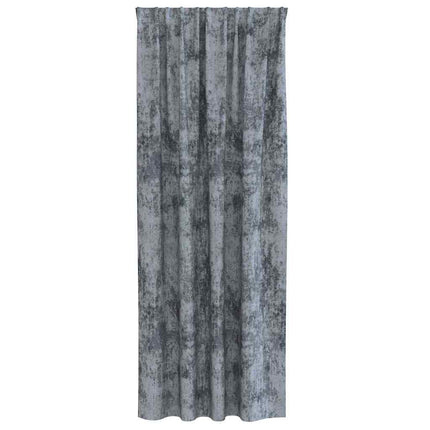 Sammetsgardiner 2 pcs Silvergrå 245 x 140 cm Sammet