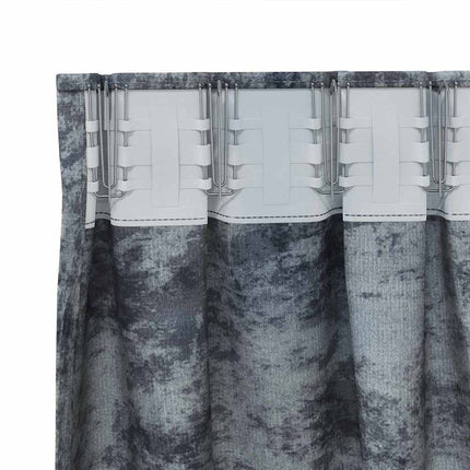Sammetsgardiner 2 pcs Silvergrå 260 x 140 cm Sammet