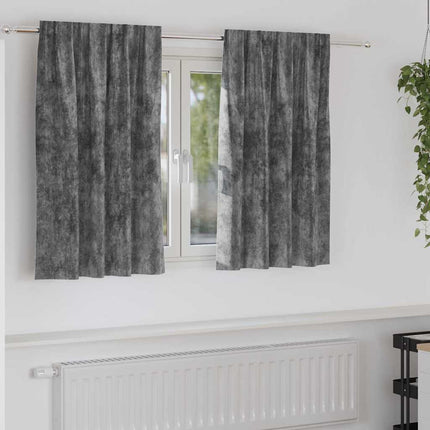 Sammetsgardiner 2 st Grå 140 x 140 cm Sammet