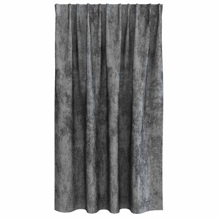 Sammetsgardiner med gardiner 2 pcs Grå 140 x 140 cm Sammet