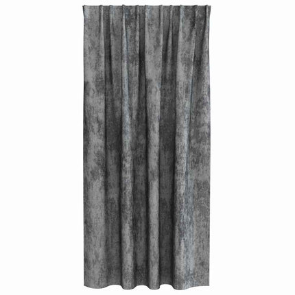 Sammetsgardiner 2 st Grå 175 x 140 cm Sammet