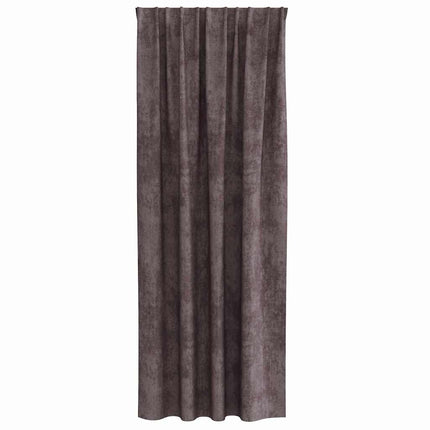 Sammetsgardiner med gardiner 2 pcs Brun 260 x 140 cm Sammet