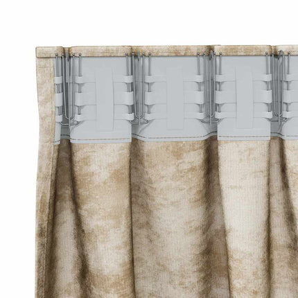 Sammetsgardiner med gardiner 2 pcs Kräm 140 x 140 cm Sammet