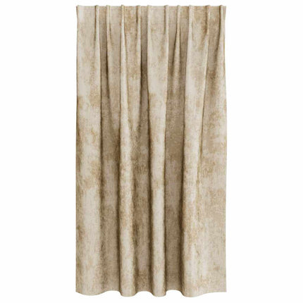 Sammetsgardiner med gardiner 2 pcs Kräm 140 x 140 cm Sammet