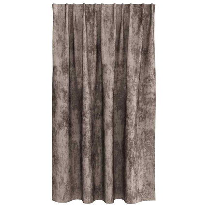 Sammetsgardiner 2 st Cappuccino 140 x 140 cm Sammet