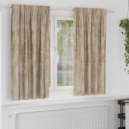 Sammetsgardiner 2 pcs champagne 175 x 140 cm Sammet