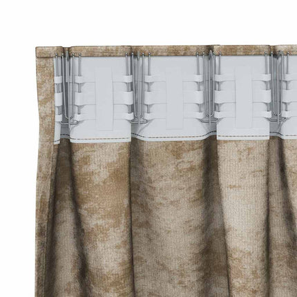 Sammetsgardiner 2 pcs champagne 245 x 140 cm Sammet