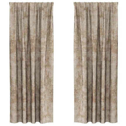 Sammetsgardiner 2 pcs champagne 260 x 140 cm Sammet