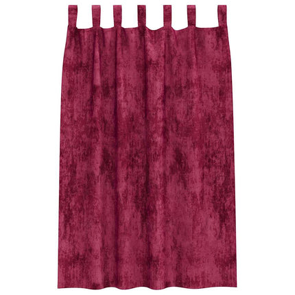 Sammetsgardiner med gardiner 2 pcs Vinröd 175 x 140 cm Sammet