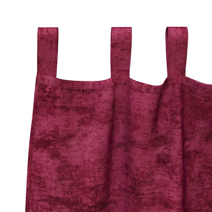 Sammetsgardiner med gardiner 2 pcs Vinröd 225 x 140 cm Sammet