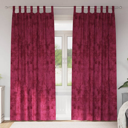 Sammetsgardiner 2 st Vinröd 245 x 140 cm Sammet