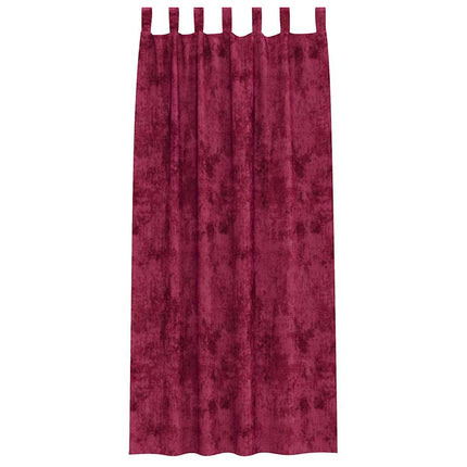 Sammetsgardiner med gardiner 2 pcs Vinröd 260 x 140 cm Sammet