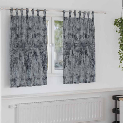 Sammetsgardiner 2 st Silvergrå 140 x 140 cm Sammet