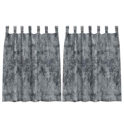 Sammetsgardiner 2 pcs Silvergrå 140 x 140 cm Sammet