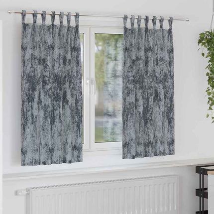 Sammetsgardiner 2 pcs Silvergrå 175 x 140 cm Sammet