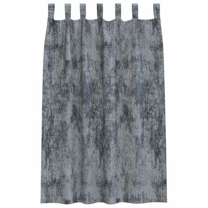 Sammetsgardiner 2 pcs Silvergrå 175 x 140 cm Sammet