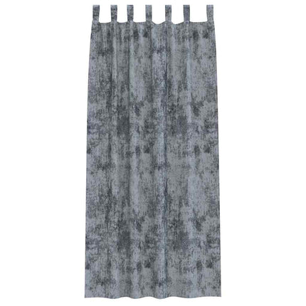 Sammetsgardiner 2 pcs Silvergrå 225 x 140 cm Sammet